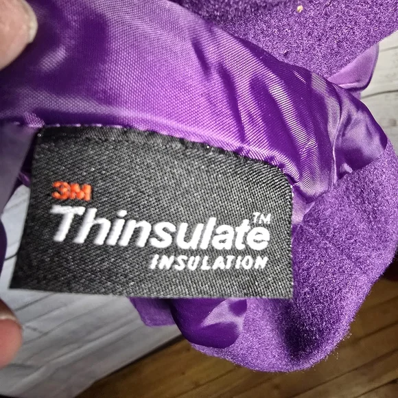 Delia’s Plum Wool-Blend Peacoat Medium Classic Winter Jacket Womens - Picture 7 of 7